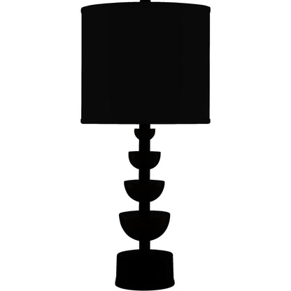 Chastain Table Lamp by Currey and Company in antique brass, black. Made from cast aluminum in a transitional style.