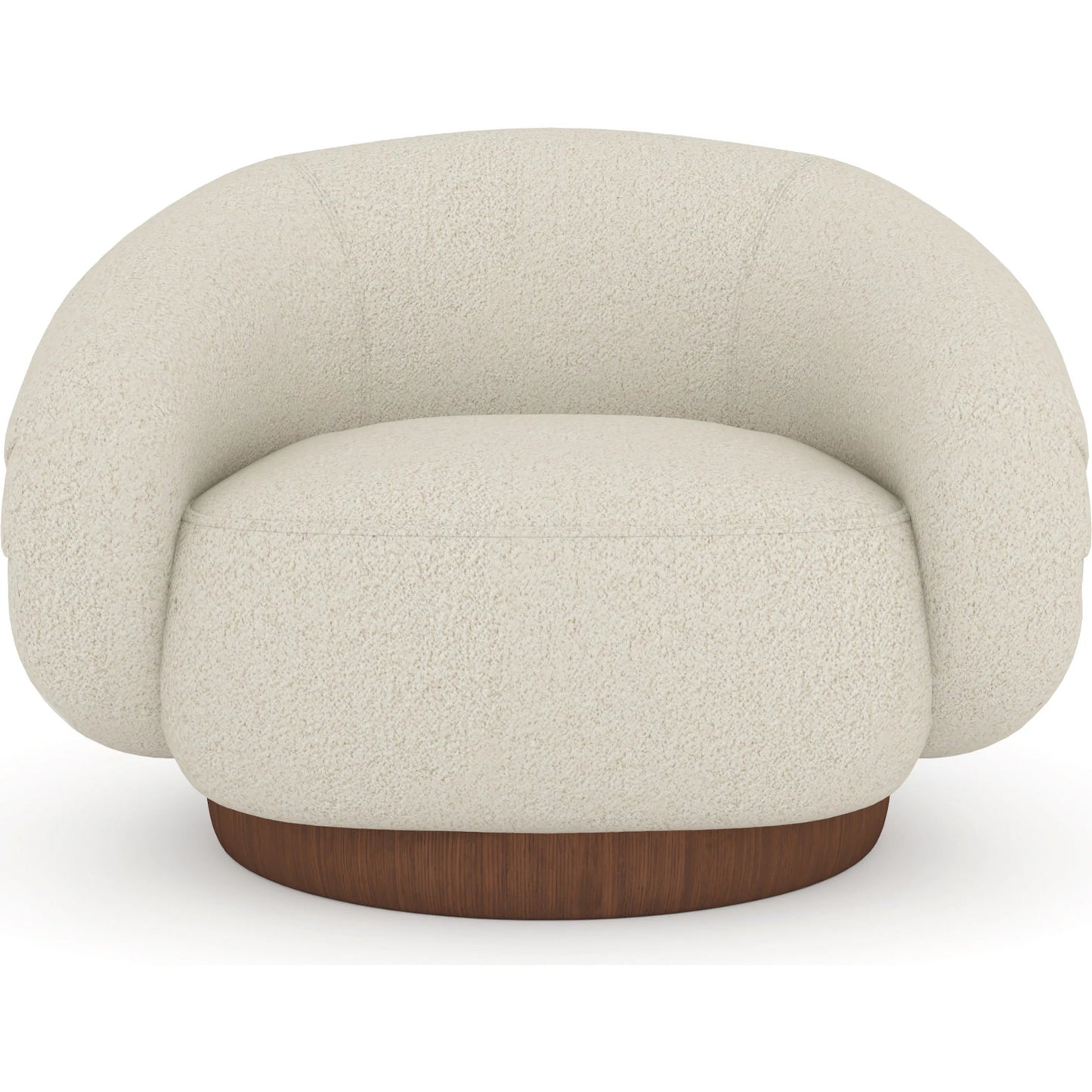 003 SI-2370839 | Additional Silo | Smoosh Swivel Chair by Caracole in retro walnut, champagne gold. Made from unique in a transitional style.