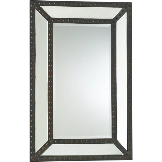 Merlin Mirror by Cyan Design in rust. Made from iron, glass in a modern style.