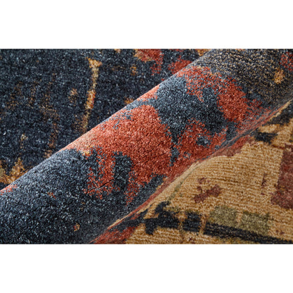 Pearson PRS39SQF Rug by Feizy in blue, red, tan. Made from polyester in a unique style.