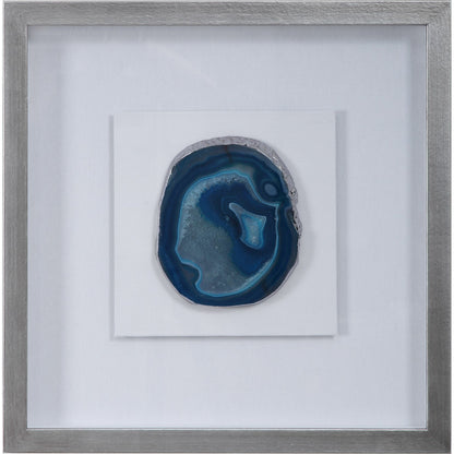 Kalia Shadow Box by Uttermost in blue. Made from agate, pine, glass, mdf, linen in a transitional style.