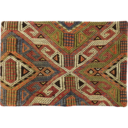Vintage Kilim Pillow Case - 045240 by Pasargad Home in multi. Made from wool in a unique style.