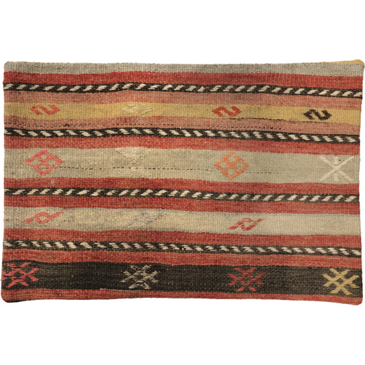 Vintage Kilim Pillow Case - 045247 by Pasargad Home in multi. Made from wool in a unique style.
