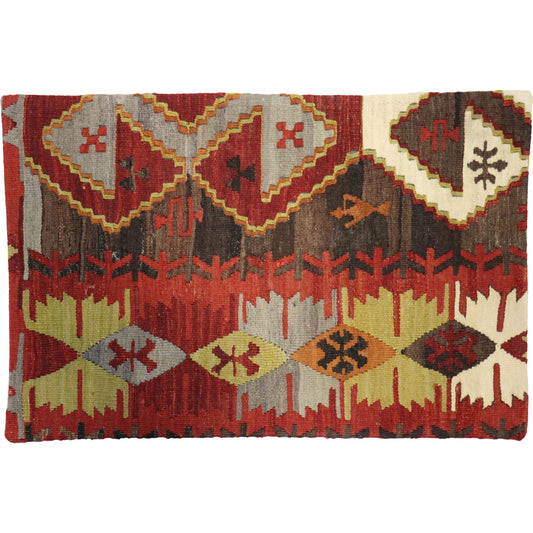 Vintage Kilim Pillow Case - 045254 by Pasargad Home in multi. Made from wool in a unique style.