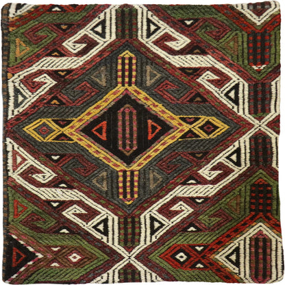Vintage Kilim Pillow Case - 045342 by Pasargad Home in multi. Made from wool in a eclectic & global style.