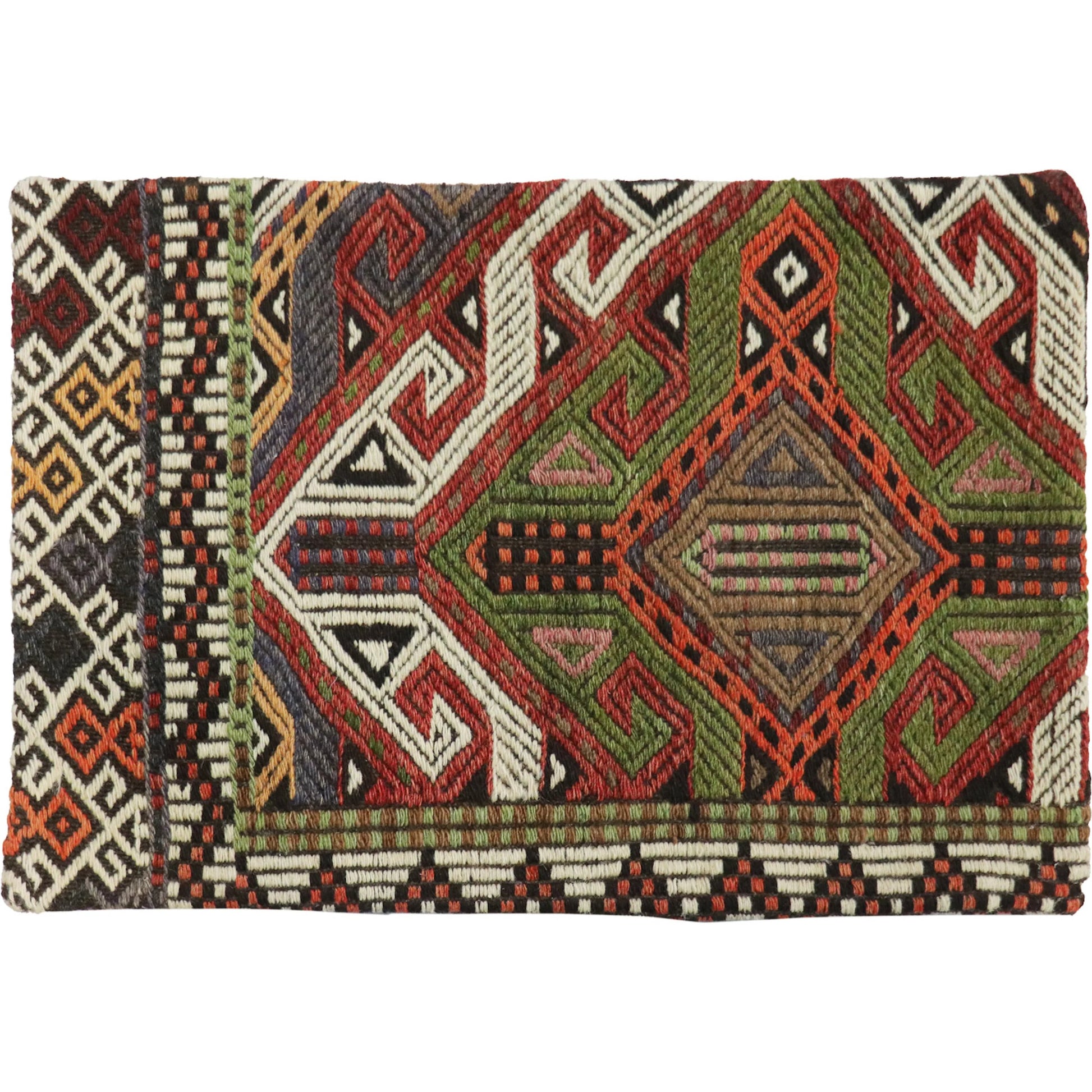Vintage Kilim Pillow Case - 045348 by Pasargad Home in multi. Made from wool in a eclectic & global style.