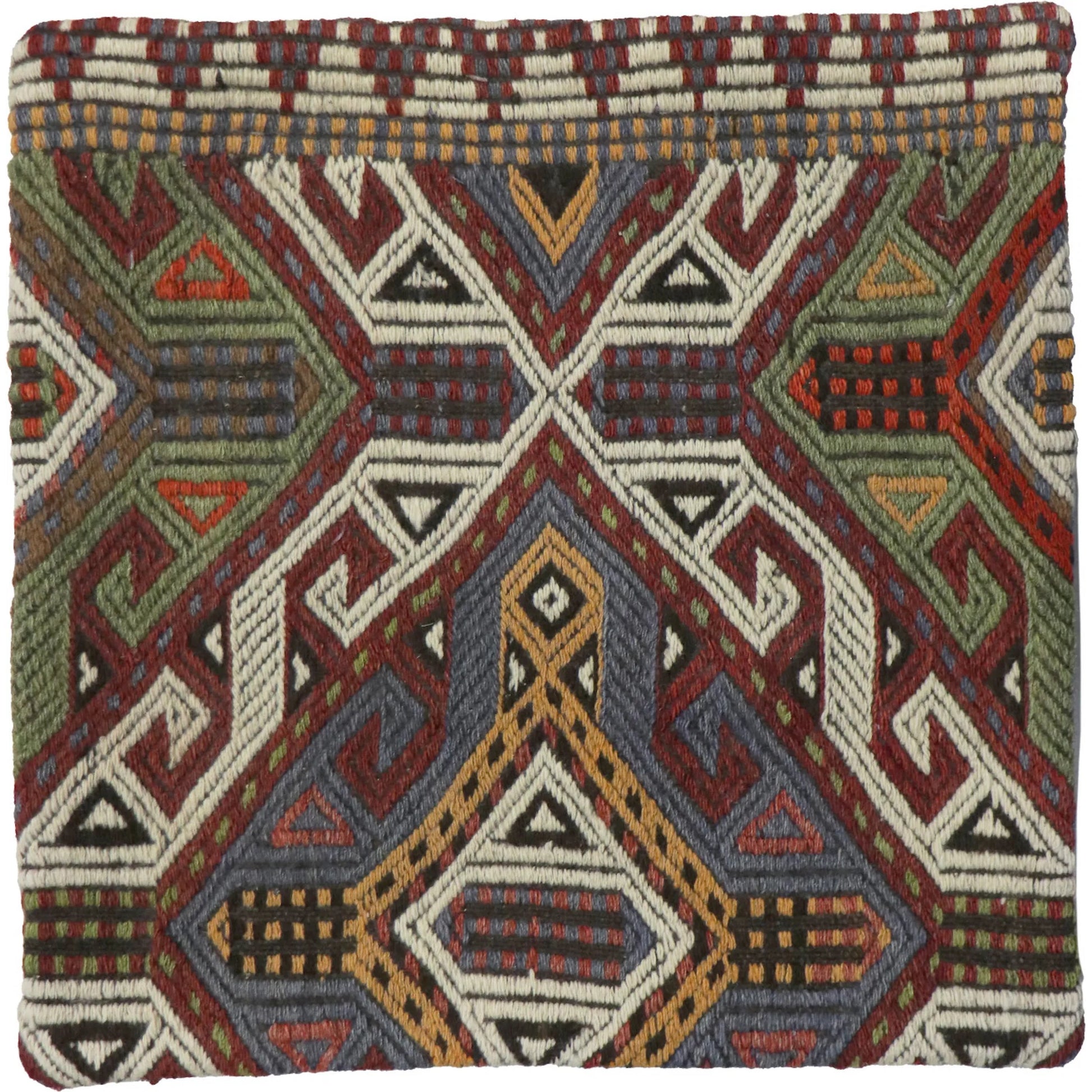 Vintage Kilim Pillow Case - 045351 by Pasargad Home in multi. Made from wool in a eclectic & global style.