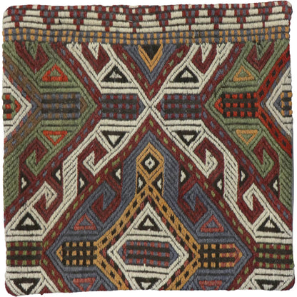 Vintage Kilim Pillow Case - 045351 by Pasargad Home in multi. Made from wool in a eclectic & global style.