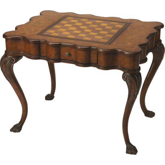 Traditional Game Table by Butler Specialty Company in medium brown and heritage. Made from wood, wood veneer in a traditional style.