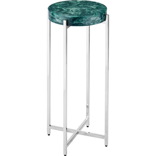 Rina Drinks Table by Currey and Company. Made from composite, stainless steel in a unique style.