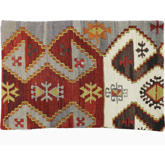 Vintage Kilim Pillow Case - 048706 by Pasargad Home in multi. Made from wool in a unique style.
