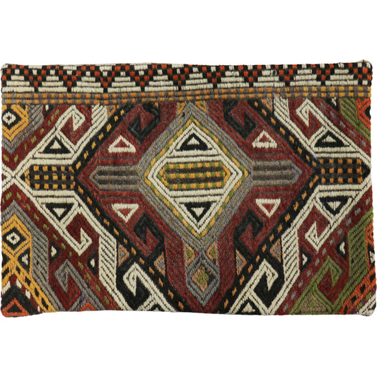 Vintage Kilim Pillow Case - 048714 by Pasargad Home in multi. Made from wool in a unique style.