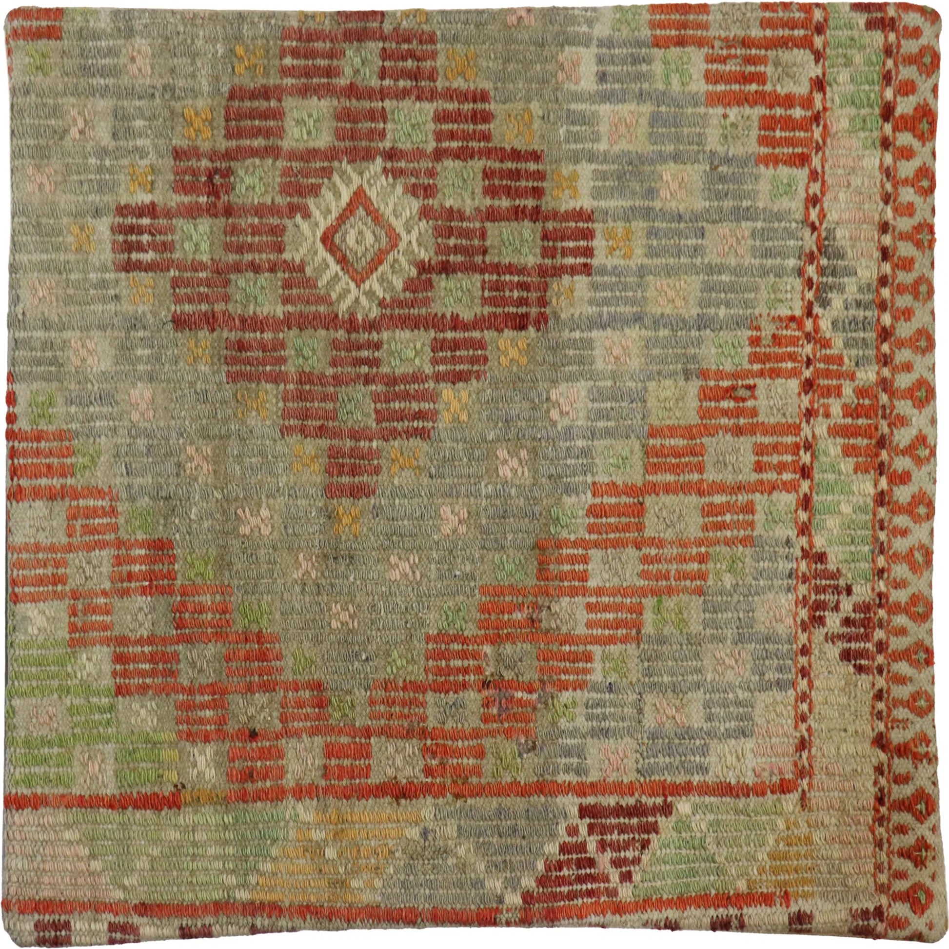 Vintage Kilim Pillow Case - 048741 by Pasargad Home in multi. Made from wool in a eclectic & global style.
