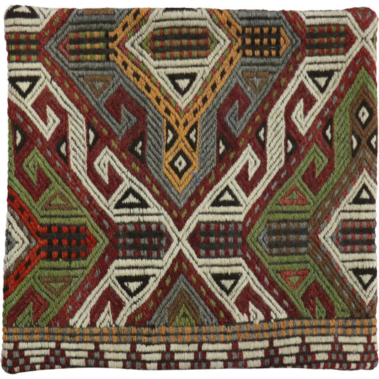 Vintage Kilim Pillow Case - 048748 by Pasargad Home in multi. Made from wool in a unique style.