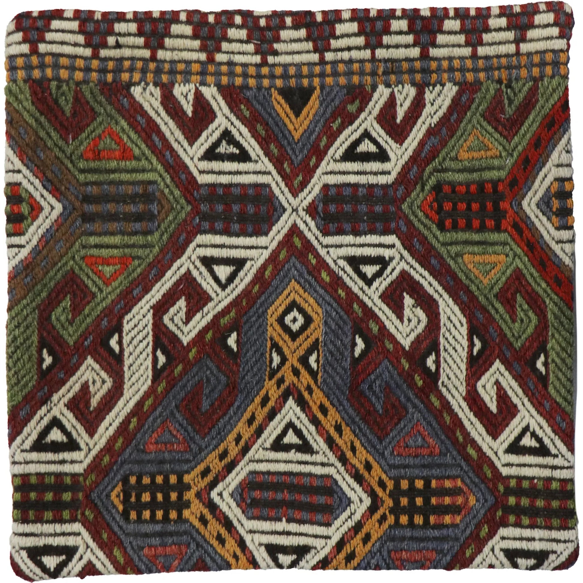 Vintage Kilim Pillow Case - 048754 by Pasargad Home in multi. Made from wool in a eclectic & global style.