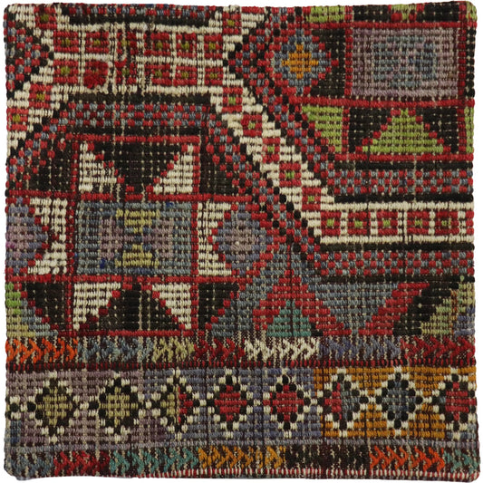 Vintage Kilim Pillow Case - 048755 by Pasargad Home in multi. Made from wool in a unique style.