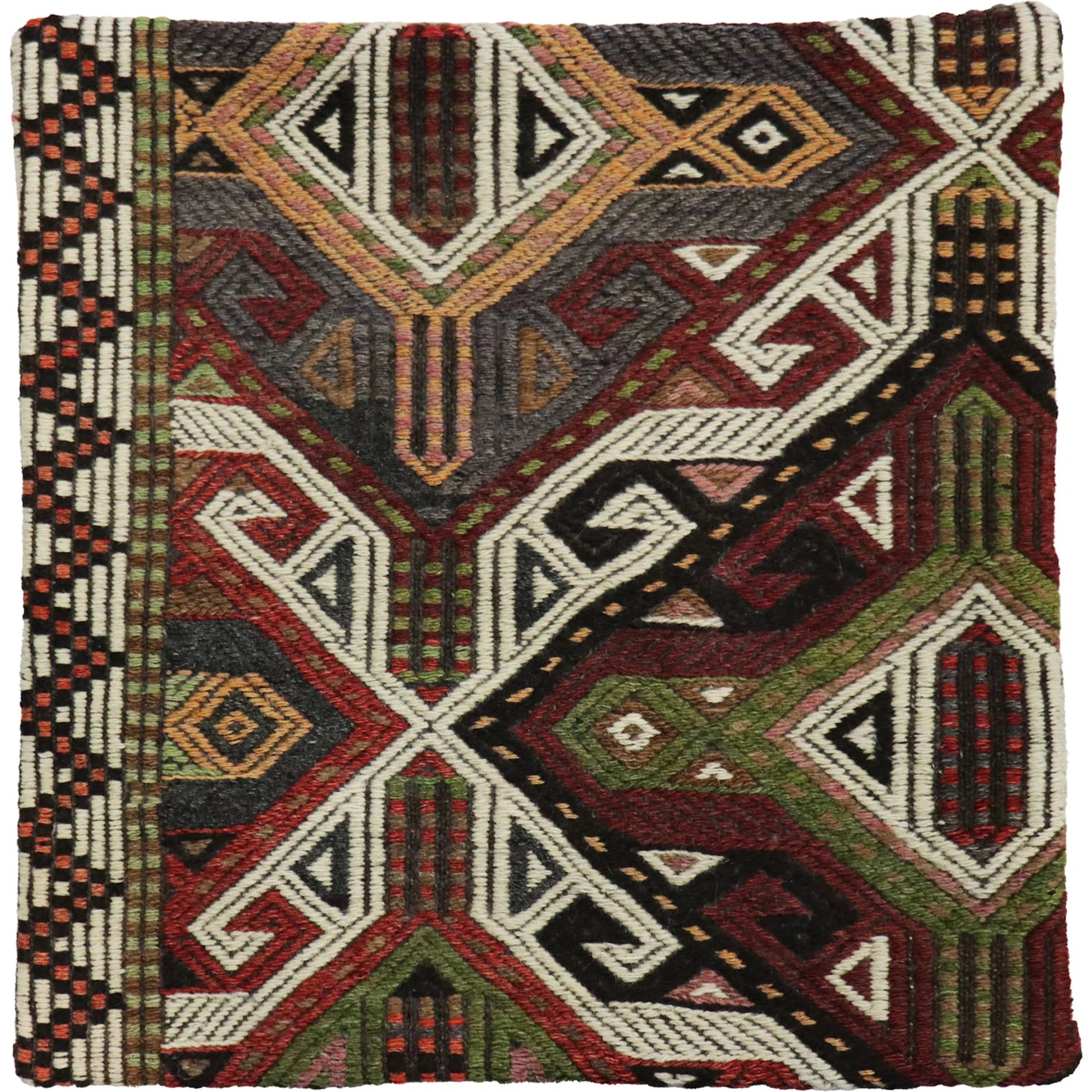 Vintage Kilim Pillow Case - 048756 by Pasargad Home in multi. Made from wool in a eclectic & global style.