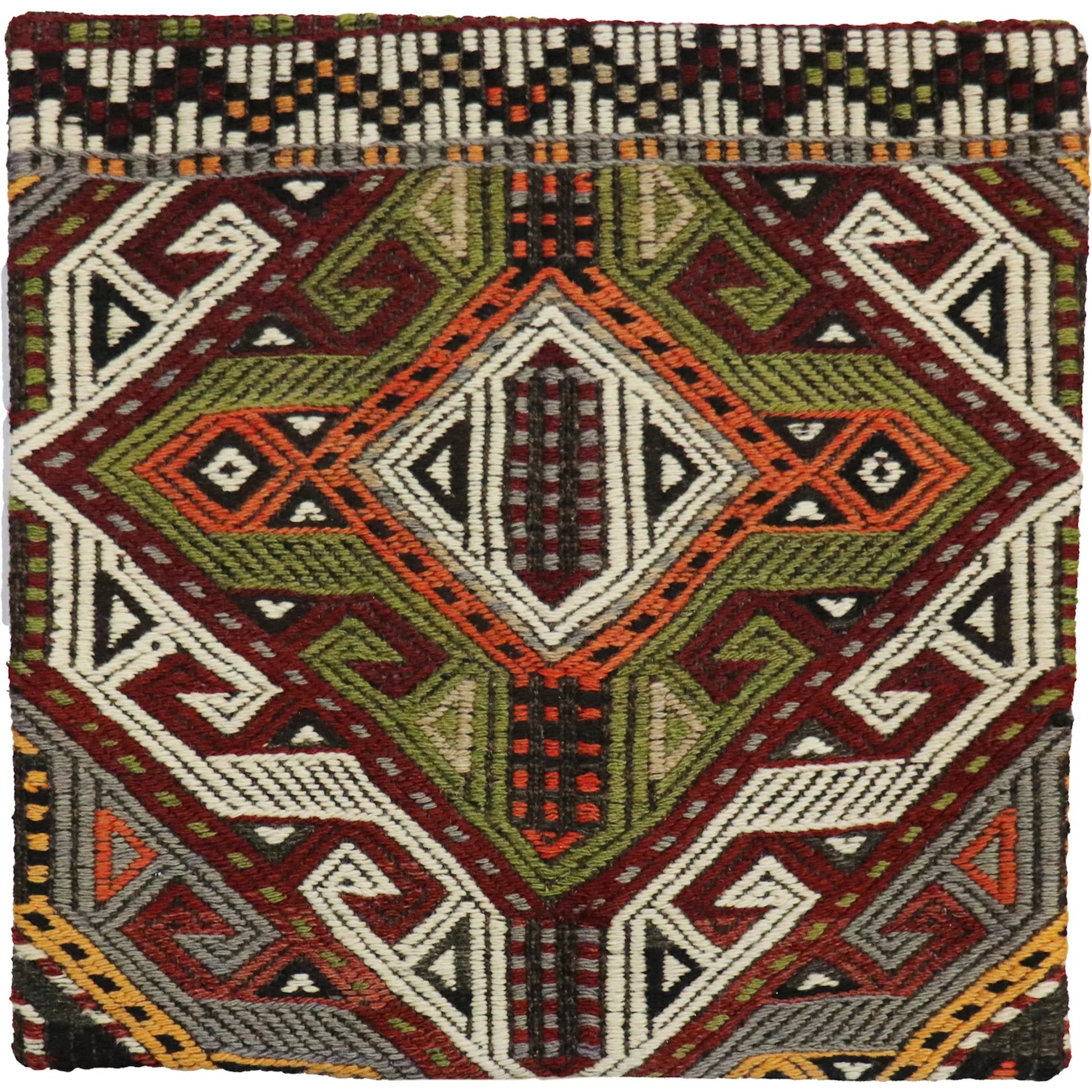 Vintage Kilim Pillow Case - 048757 by Pasargad Home in multi. Made from wool in a eclectic & global style.