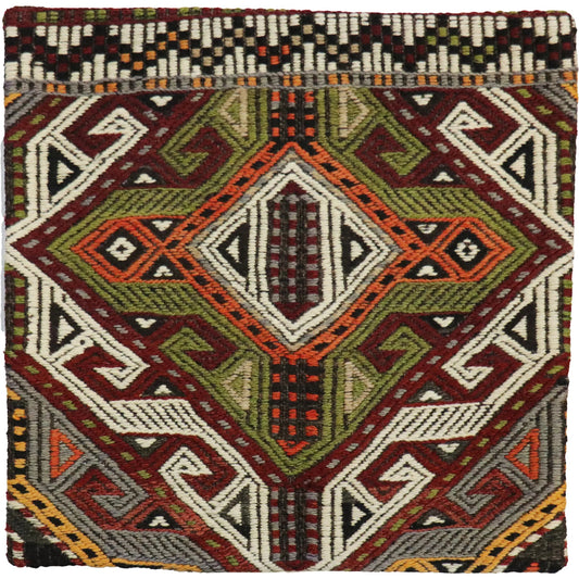 Vintage Kilim Pillow Case - 048757 by Pasargad Home in multi. Made from wool in a unique style.