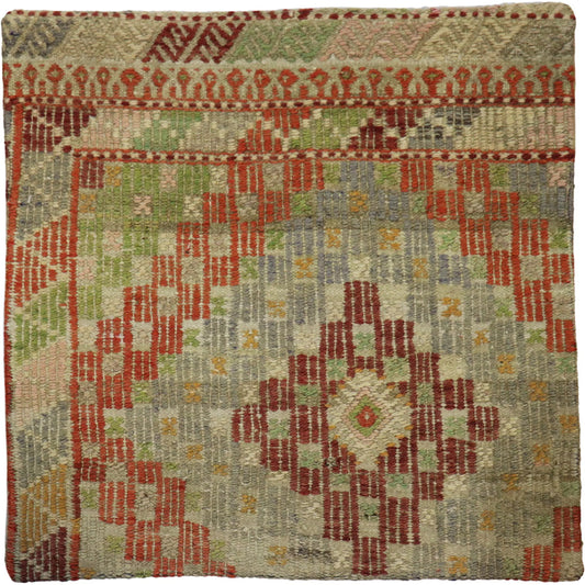 Vintage Kilim Pillow Case - 048771 by Pasargad Home in multi. Made from wool in a unique style.