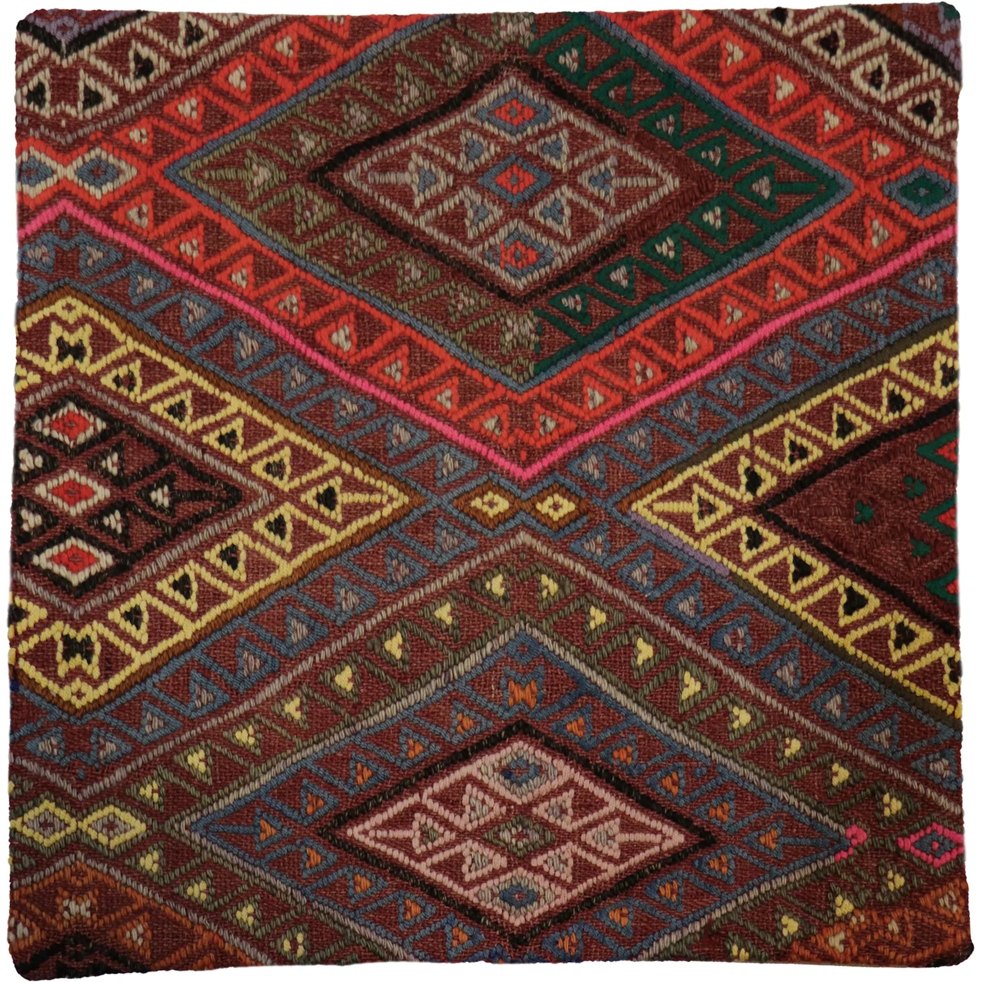 Vintage Kilim Pillow Case - 048782 by Pasargad Home in multi. Made from wool in a eclectic & global style.