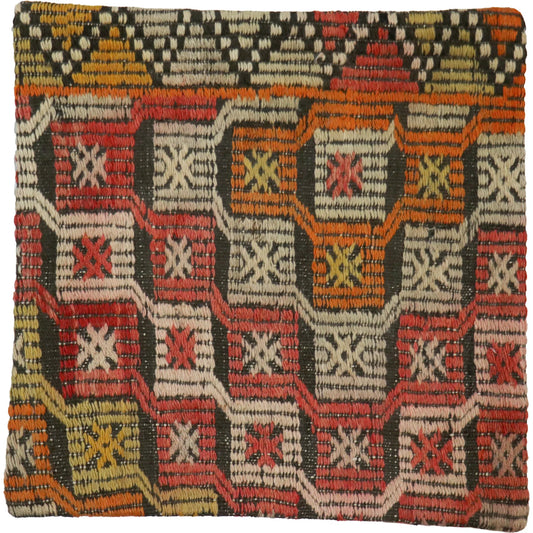 Vintage Kilim Pillow Case - 048788 by Pasargad Home in multi. Made from wool in a unique style.