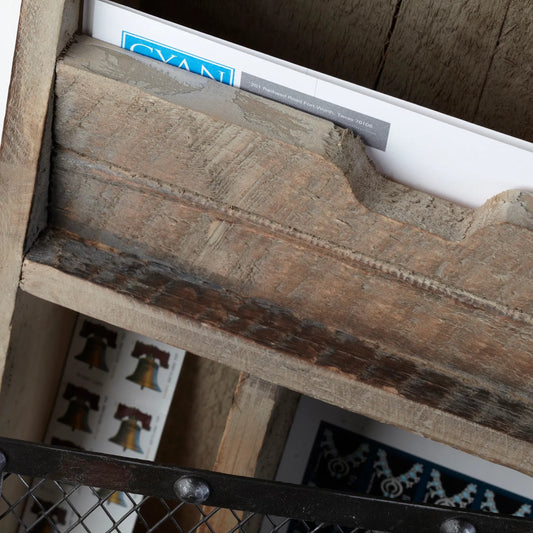 Casey Wall Organizer by Cyan Design in raw iron, natural wood. Made from iron, wood in a cottage & farmhouse style.