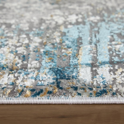 Cadiz Rug - 3889F by Feizy in ivory, blue, gold. Made from viscose, acrylic in a unique style.