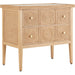 Santos 2-Drawer Chest by Currey and Company. Made from mahogany, rattan, brass, glass in a transitional style.