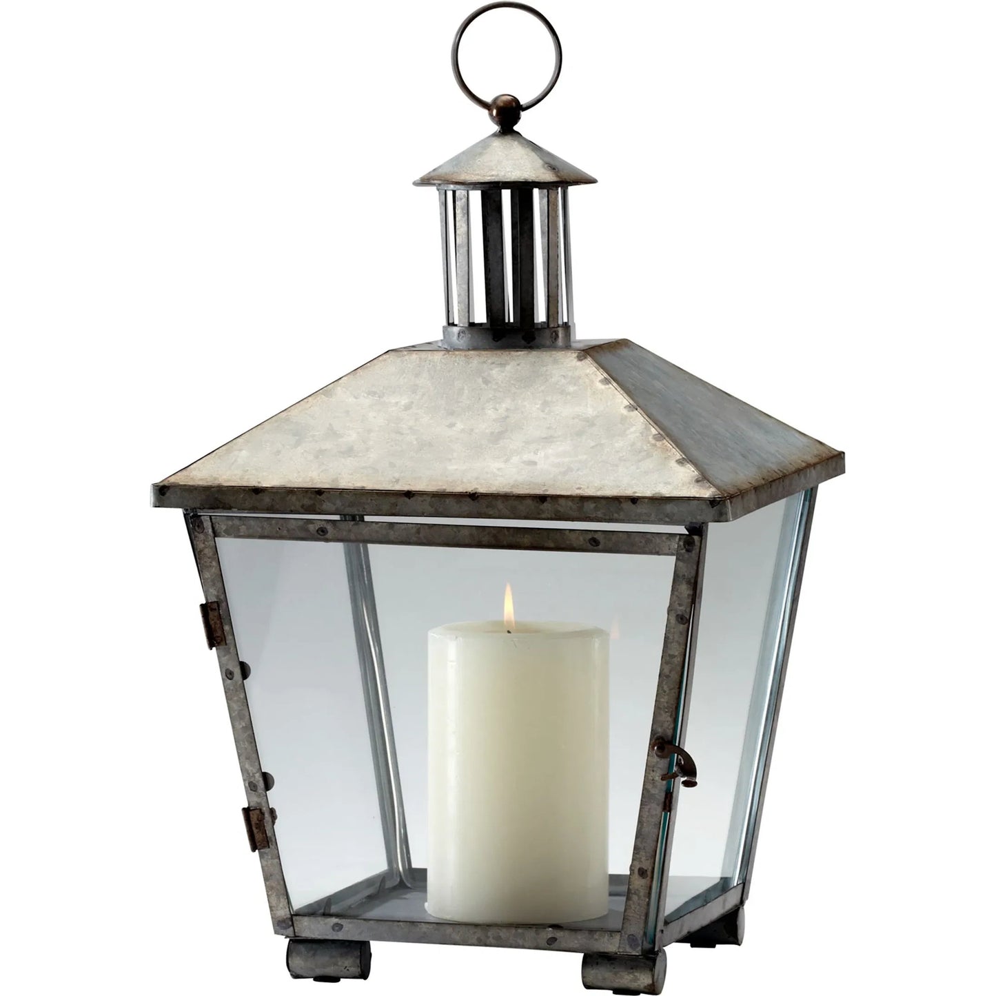 001 S-255294 | Primary Silo | Delta Lantern by Cyan Design in rustic iron. Made from iron, glass in a cottage & farmhouse style.