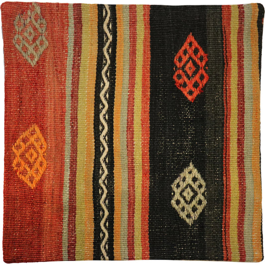 Vintage Kilim Pillow Case - 049814 by Pasargad Home in multi. Made from wool in a unique style.
