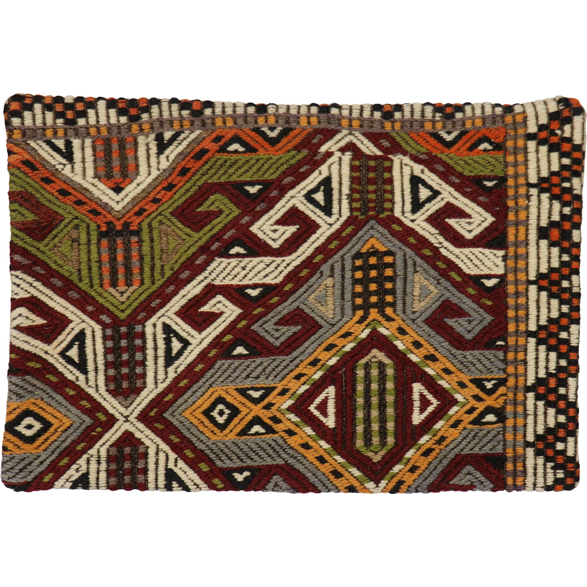 Vintage Kilim Pillow Case - 049883 by Pasargad Home in multi. Made from wool in a eclectic & global style.