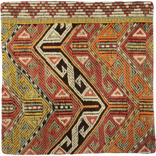 Vintage Kilim Pillow Case - 049890 by Pasargad Home in multi. Made from wool in a unique style.