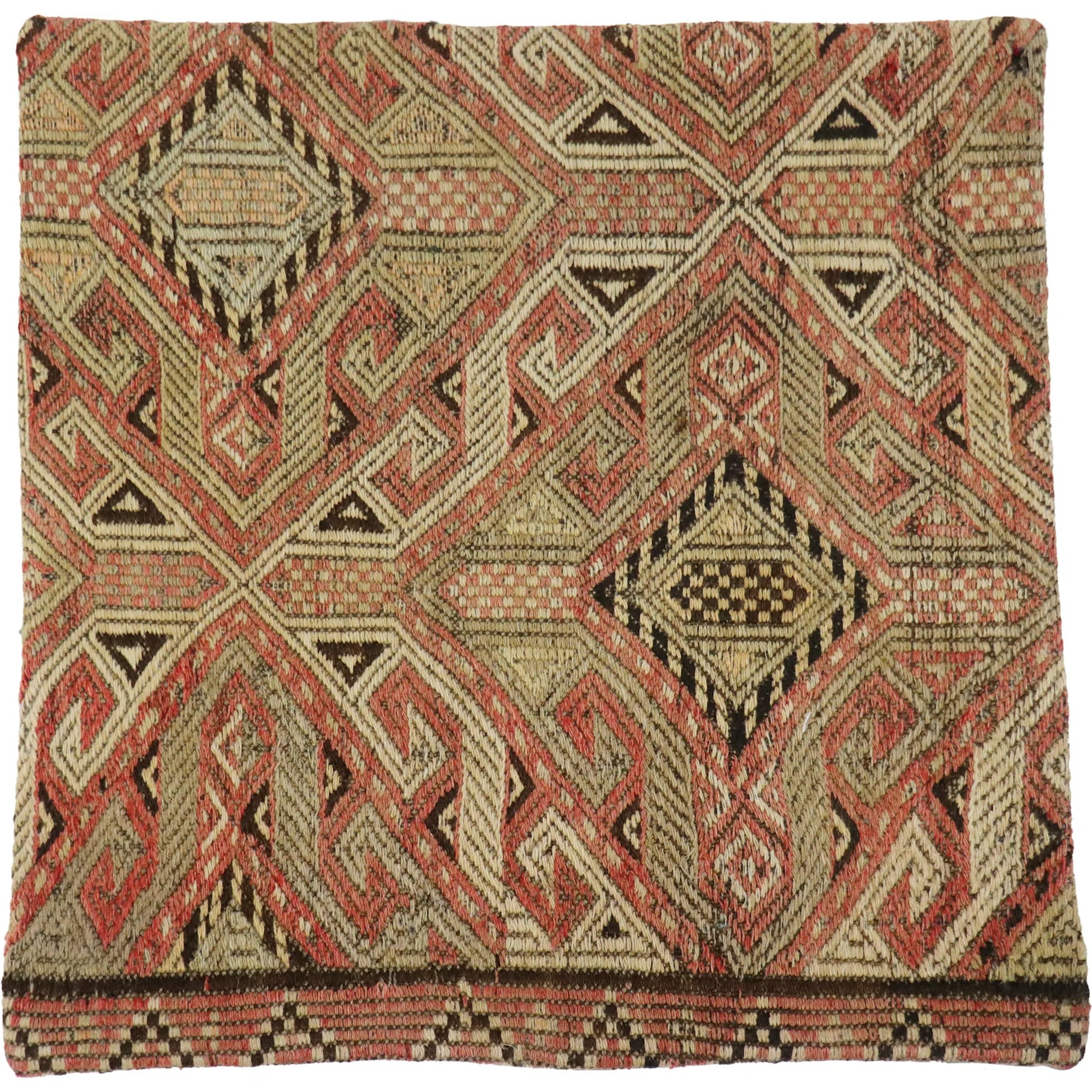 Vintage Kilim Pillow Case - 049891 by Pasargad Home in multi. Made from wool in a eclectic & global style.