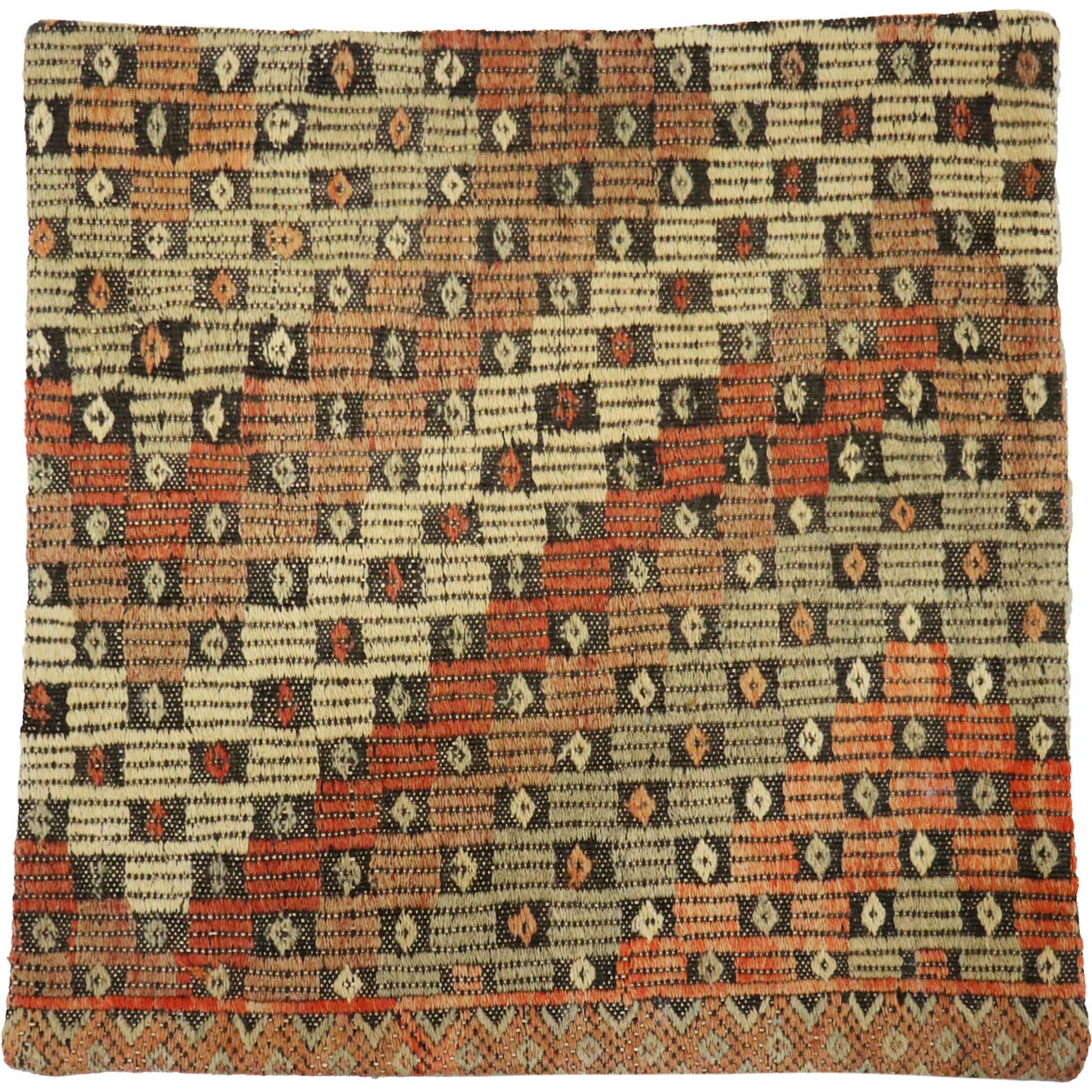 Vintage Kilim Pillow Case - 049897 by Pasargad Home in multi. Made from wool in a eclectic & global style.