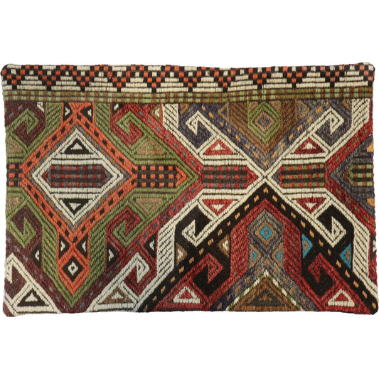 Vintage Kilim Pillow Case - 049927 by Pasargad Home in multi. Made from wool in a unique style.