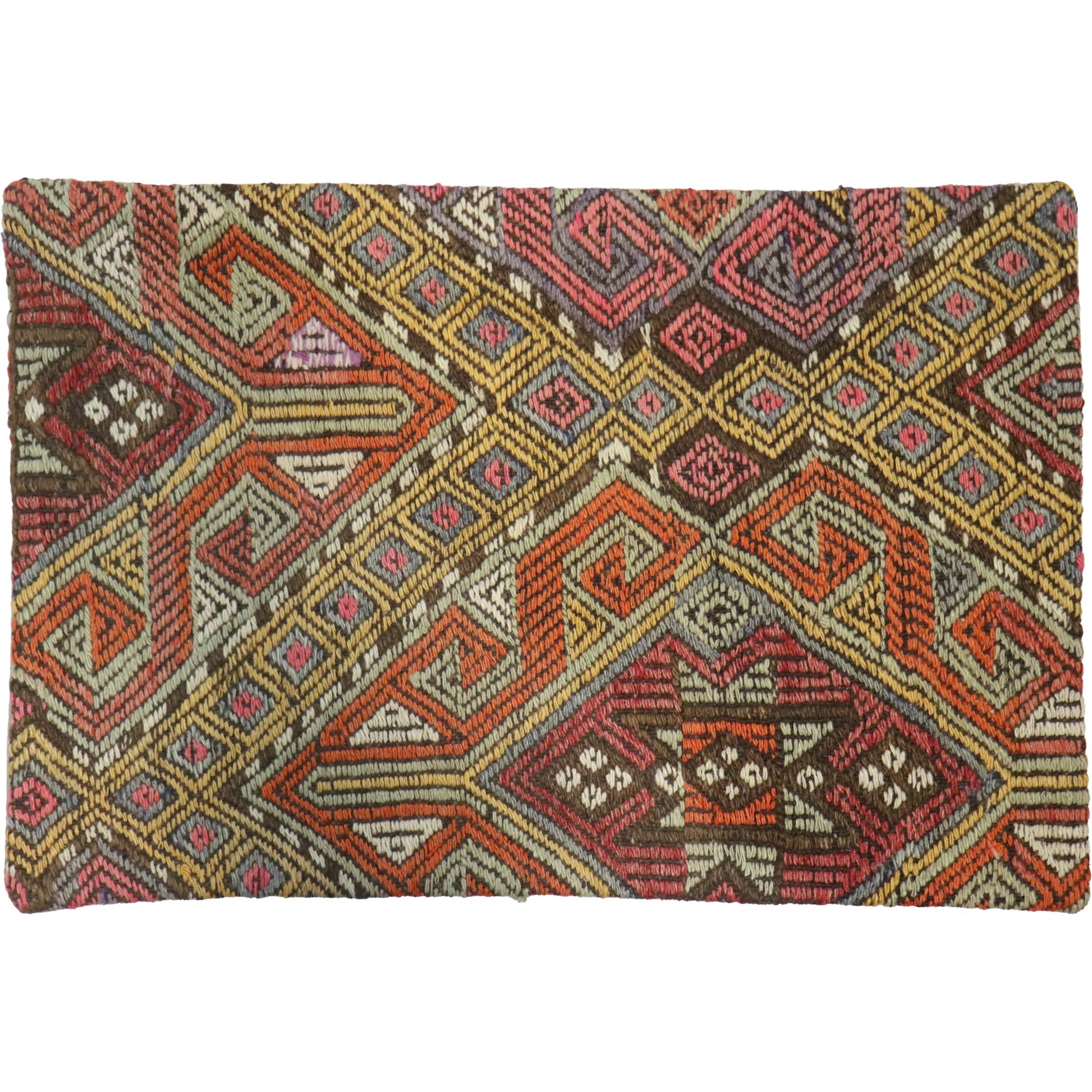 Vintage Kilim Pillow Case - 049930 by Pasargad Home in multi. Made from wool in a eclectic & global style.