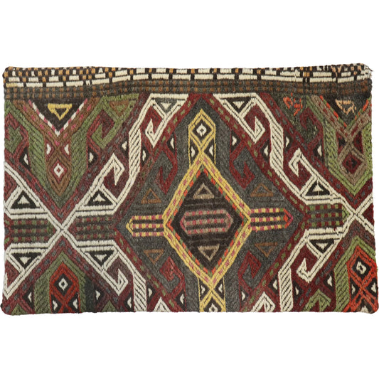 Vintage Kilim Pillow Case - 049933 by Pasargad Home in multi. Made from wool in a unique style.