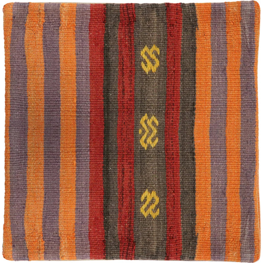 Vintage Kilim Pillow Case - 050021 by Pasargad Home in multi. Made from wool in a unique style.