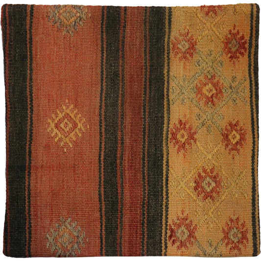 Vintage Kilim Pillow Case - 050029 by Pasargad Home in multi. Made from wool in a unique style.