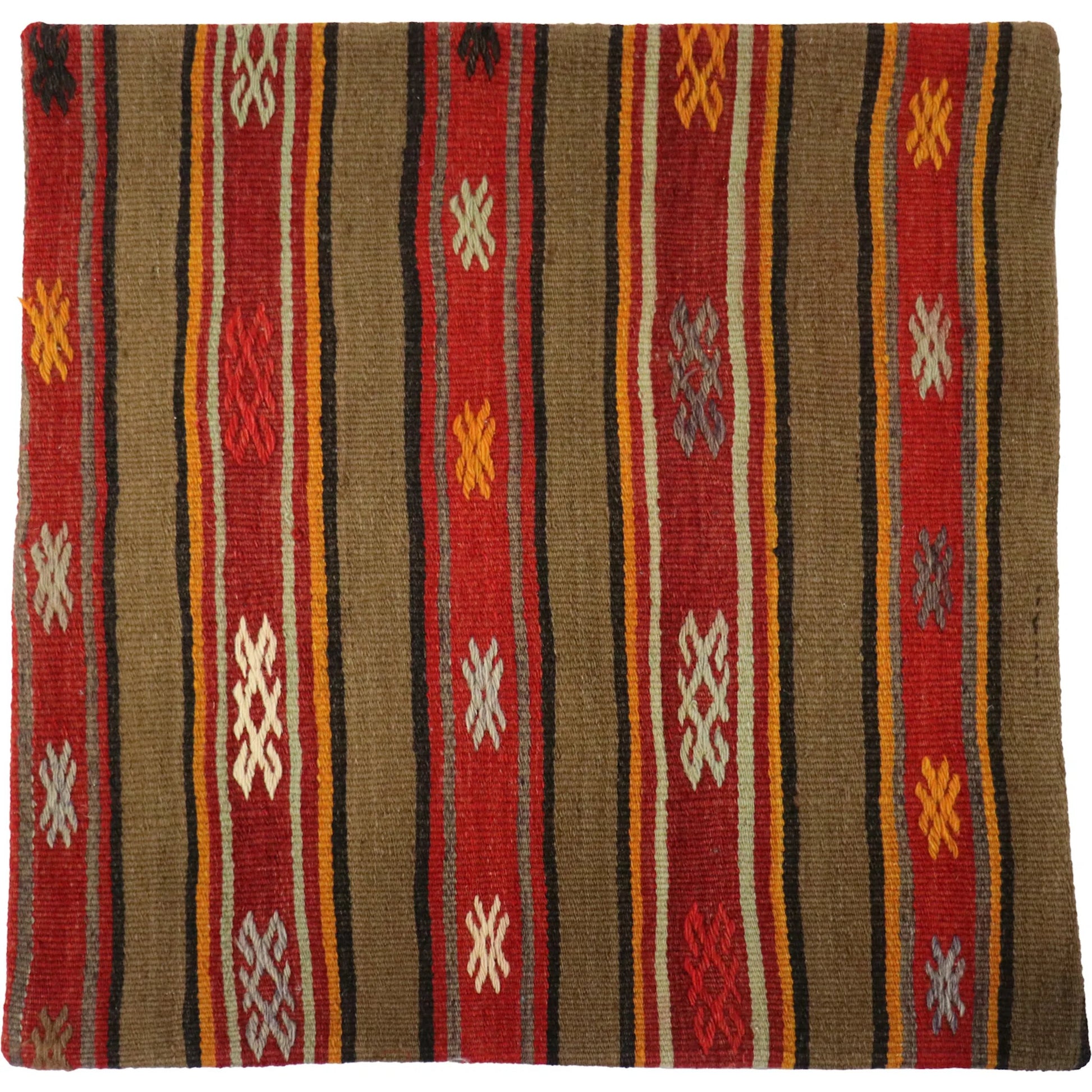 Vintage Kilim Pillow Case - 050065 by Pasargad Home in multi. Made from wool in a eclectic & global style.