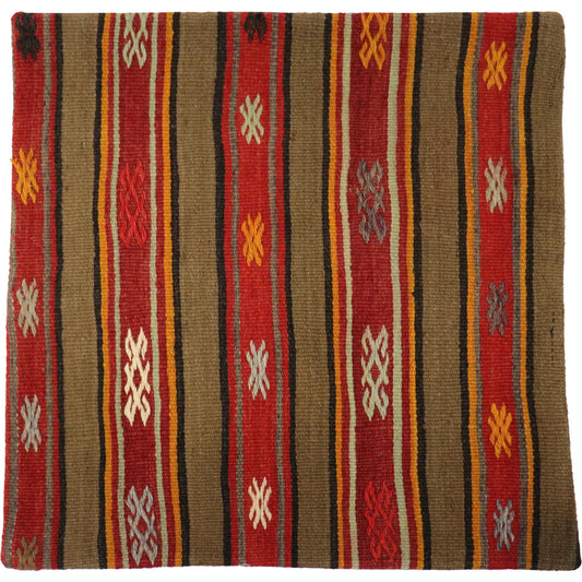 Vintage Kilim Pillow Case - 050065 by Pasargad Home in multi. Made from wool in a unique style.