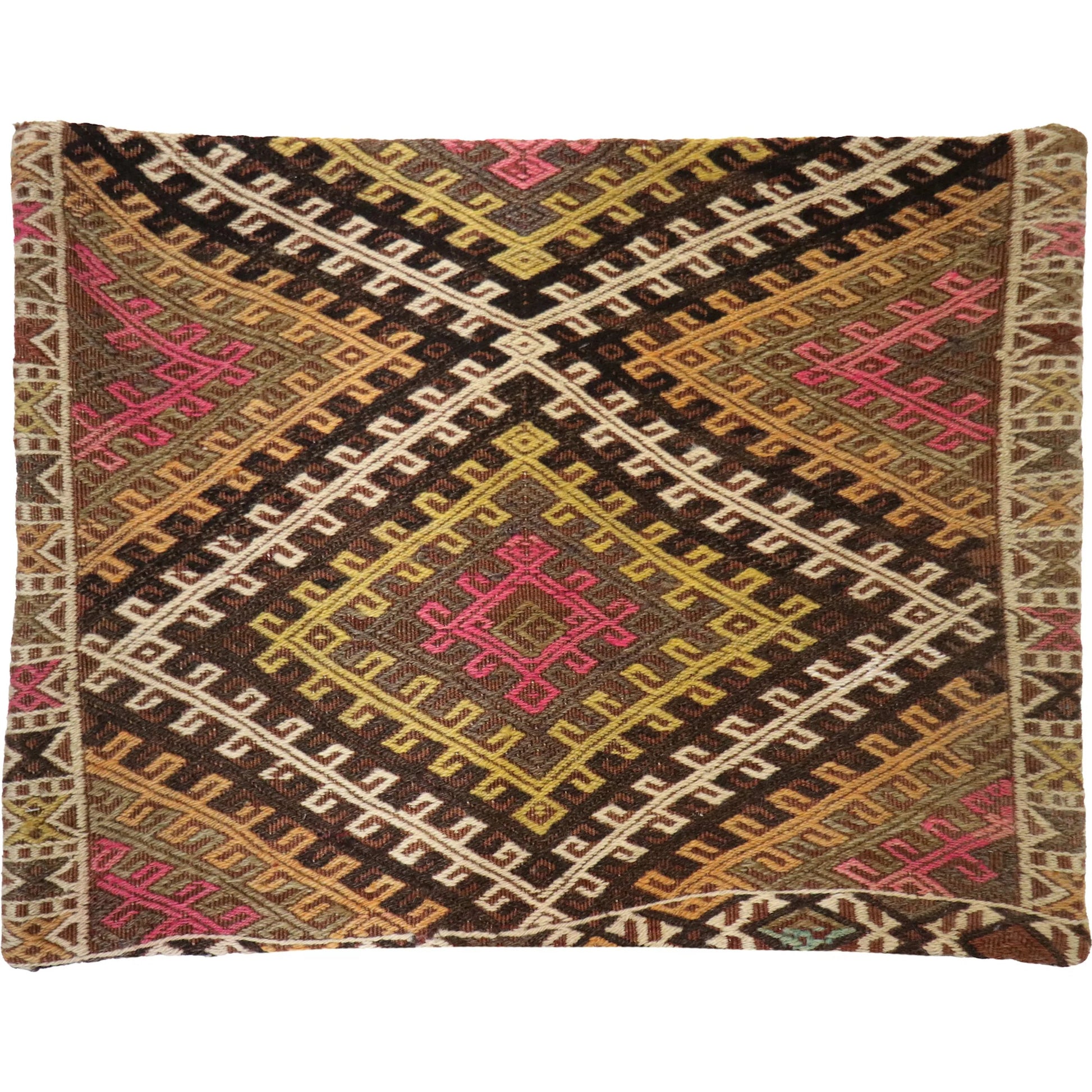 Vintage Kilim Pillow Case - 050066 by Pasargad Home in multi. Made from wool in a eclectic & global style.