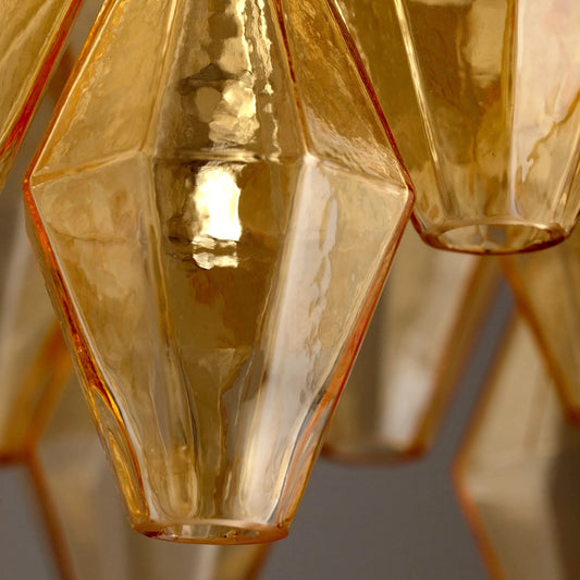 Boho Pendant by Cyan Design in chrome. Made from iron, amber glass in a modern style.