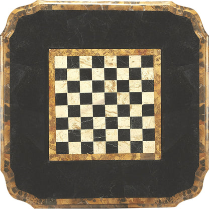 Carlyle Game Table by Butler Specialty Company in multi-color and heritage. Made from resin, fossil stone veneer in a traditional style.