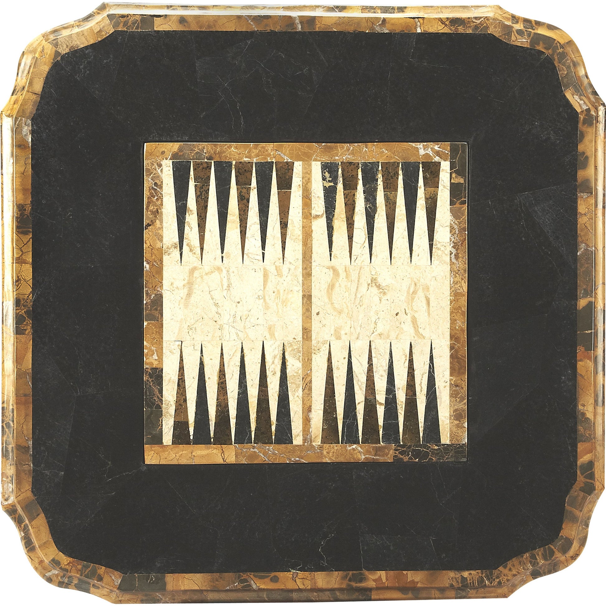 Carlyle Game Table by Butler Specialty Company in multi-color and heritage. Made from resin, fossil stone veneer in a traditional style.