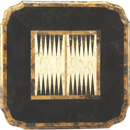 Carlyle Game Table by Butler Specialty Company in multi-color and heritage. Made from resin, fossil stone veneer in a traditional style.