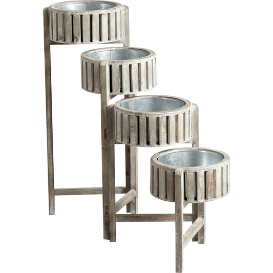Cascade Screen Planter by Cyan Design in antique white. Made from iron, wood in a cottage & farmhouse style.