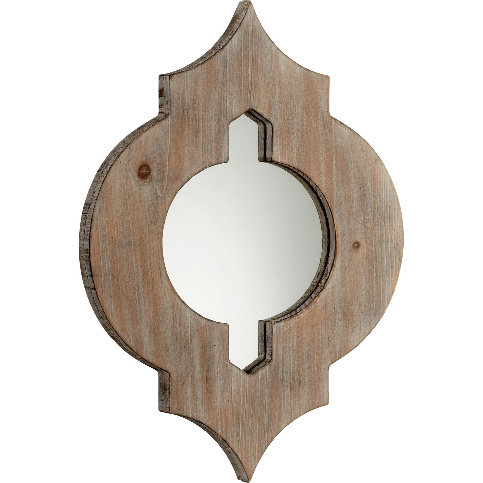 Turk Mirror by Cyan Design in washed oak. Made from wood, mirrored glass in a cottage & farmhouse style.