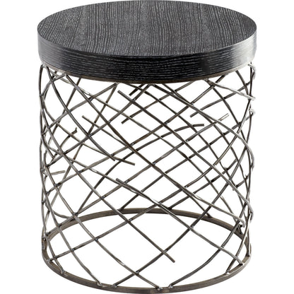 Marlow Table by Cyan Design in raw steel. Made from iron, wood in a modern style.